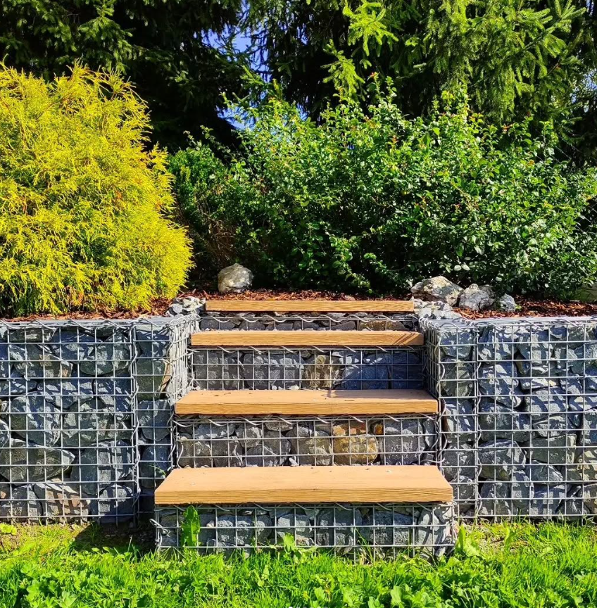 интерьер из габионов