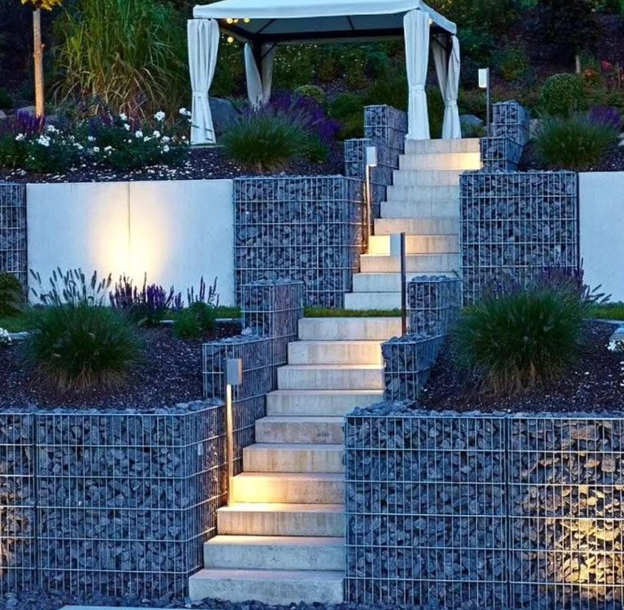 Ландшафтный дизайн и обшивка габионом